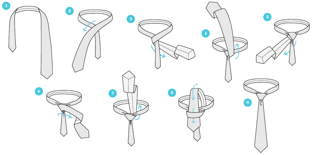 Jak zawiązać krawat? 6 sposobów wiązania krawata 2